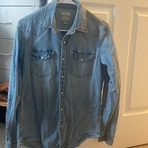 Mens American Eagle Denim Shirt Size Small